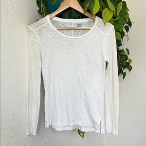 Madewell Fitted Ivory Long Sleeve Top